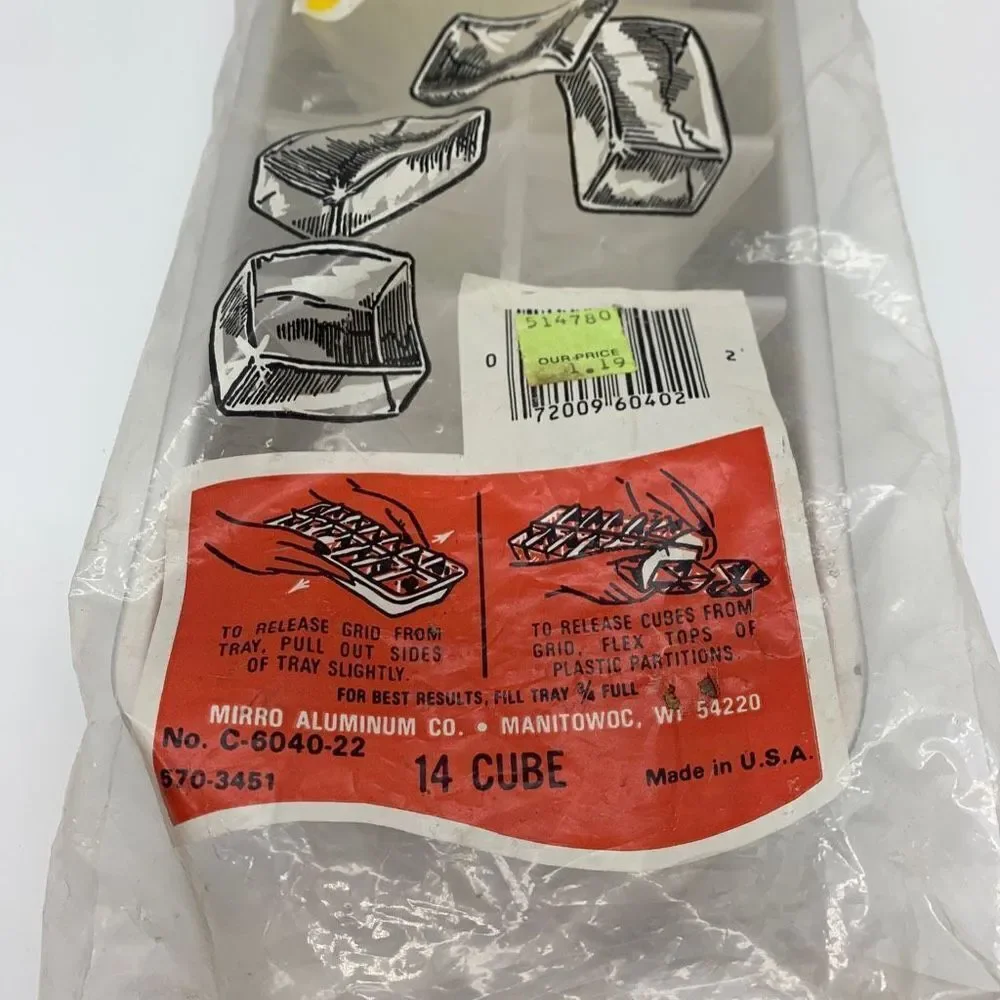 Comet‎  Ice Cube Tray Quick  Release Aluminum Vintage Original Package Sealed